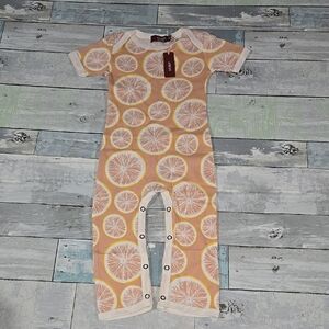 Milkbarn Organic Cotton Romper Bodysuit Size 6-12 Mo NWT